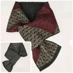 [레노마셔츠][밴브루] 혼방 캐시미어 변형 사각패턴 머플러/쁘띠 목도리 BPFT