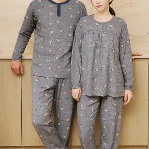 긴팔 파자마세트/ 바지/ 원피스/ 피치기모/ 커플잠옷 홈웨어 모음전