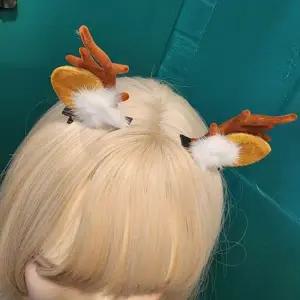 보들보들 크리스마스 루돌프 사슴뿔 집게핀 한쌍