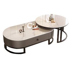 세라믹 거실테이블 대리석 원형 낮은테이블 좌식 라운드 포세린