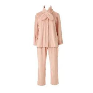 [갤러리아] [커플]착용감 좋고 따뜻한 극세사 자가드 솔리드 파자마 남.녀 택1 (VPA4585WM)