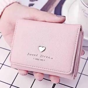 [콩심팥심]가죽 학생 반지갑 여학생지갑 여 학생지갑 학생가죽