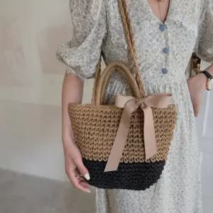 클로스백 라탄 왕골크로스백 밀짚 도토리가방