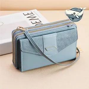 [콩심팥심]여성용 지퍼형 다용도 장지갑 수납 편리한