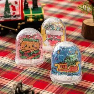 [오피스스쿨] 민화 KC인증 크리스마스 미니 워터볼 (3종택1) DIY 크리스마스선물 스노우볼재료 미니사이즈 단체만들기수업 아크릴돔