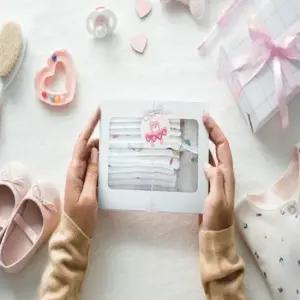 추석 아기 출산선물세트 가제손수건+ 턱받이+신생아양말 선물포장 추석 추석선물세트