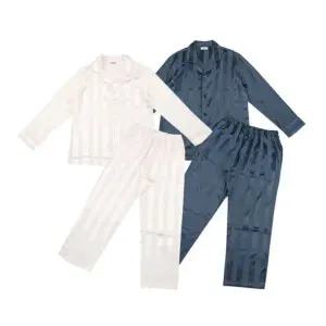 [갤러리아] 비비안 사틴 스트라이프자가드 레이온혼방 잠옷 MP8869A/2C