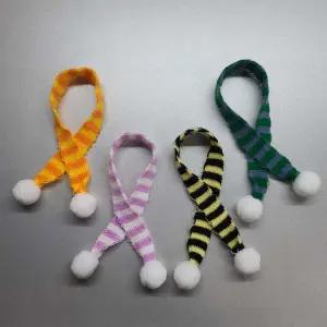 미니 인형 목도리 초미니 꾸밈 재료 머플러 니트 방울 방울 비니 인형 초미니 니트 모자 재료 목도리