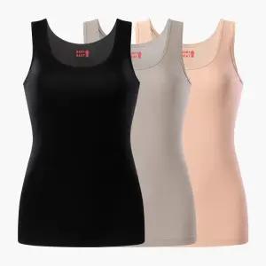 BYC 보디히트 여성 발열 민소매 런닝 겨울 여자 나시 따뜻한 내의 내복 블랙 스킨 주니어 DBS7140