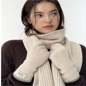 [NS홈쇼핑][헤지스ACC] HIGV5F701I2 라이트베이지 라인배색 캐시미어혼방 핑거홀 장갑..