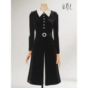 [하프클럽/윈]UNE럭셔리벨벳 시크원피스