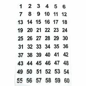 원형 투명 숫자스티커 다꾸 라벨 날짜 번호스티커 1 120번 10세트