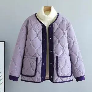 코듀로이 라운드넥 퀼팅점퍼_NC4JP030