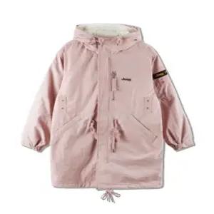 Jeep 1941 탈부착 후드 야상점퍼 GM1JPU142-핑크