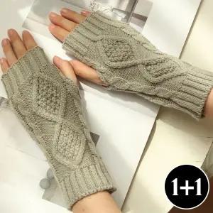 [하나 더!] 모니크 여성 겨울 니트 장갑 워머