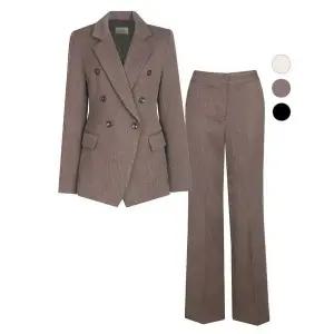 [하프클럽/비비드시크릿가너]SET 여성 리베 겨울 더블 정장 울자켓 팬츠 세