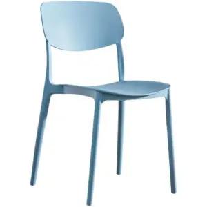 모던 디자인 플라스틱 포인트 의자 빈티지 라이트블루 사출 등받이