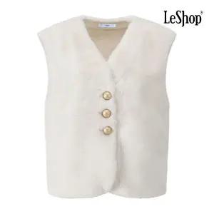 [르샵] 골드 빅 버튼 퍼 베스트 (BPAVT013A)