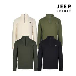 JEEP SPIRIT 겨울 남성 하프집업 긴팔 티셔츠 4종택1