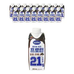 CJ 얼티브 비건프로틴 초코 250ml, 18개