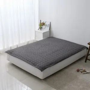 누비 바이오워싱 침대패드 Q 150X200cm 밴딩 매트리스 덮개