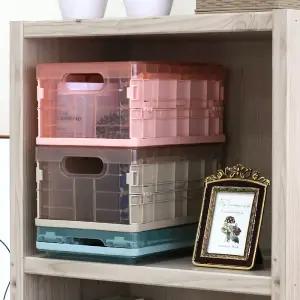 [블루마켓]오버랩 폴딩 박스(소) 3color 리빙박스 폴딩박스 다용도박스 옷정리함 다용도수납박스