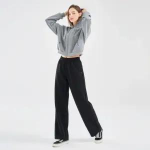 SWP25070-01 히트 업 융기모 와이드 팬츠 블랙