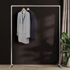 파이프행거 튼튼한철제 거치대 조립 옷행거 1단옷걸이 미니 스탠드 옷가게 이동식 고정식