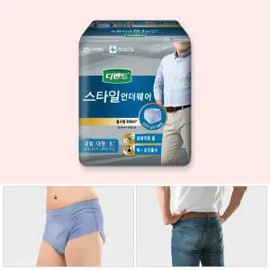 디펜드 스타일 언더웨어 파워 남성 대형(8매입) 팬티형 디펜드 어른용 기저귀 고급형매직 일회용 요실금