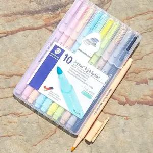 (10색세트) 스테들러 Textsurfer 형광펜 스탠드업 파스텔/필기/요점/정리/세트/도구/형광팬/중학생/필기구