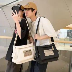 남녀 메신저백 학생가방 페이퍼패치 슬링백 크로스백