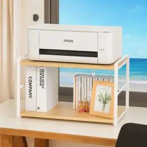 심플 프린터 2단 선반 수납 정리대 데스크탑 거치대 다용도수납선반 북선반겸용 데스크정리대