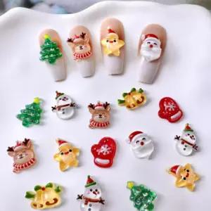 GOTU 랜덤 캐릭터 크리스마스 산타 네일파츠 셀프 네일 젤 슬라임 네일아트재료