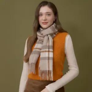 엘르 데니쉬 울 롱 체크 머플러 SE54MW302