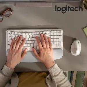 로지텍코리아 웨이브 키즈 버티컬 LIFT 콤보 사무용 무선 키보드 마우스세트 화이트