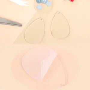 DIY투명아크릴판키링물방울형 무지아크릴키홀더 팬시키링부자재 1개입