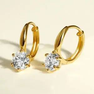 [골드앤] 14K 시크 5부 랩다이아몬드 귀걸이