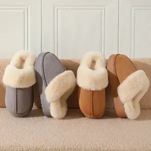 포근 퍼 안감 슬리퍼 털실내화 사무실 거실신발 방한 털신 보온 패션