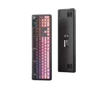 [정품] Aula 독거미 F108 pro유무선 기계식 키보드 풀배열 핫스왑 블루투스 8000mAh 2.4G RGB 회묵축V4