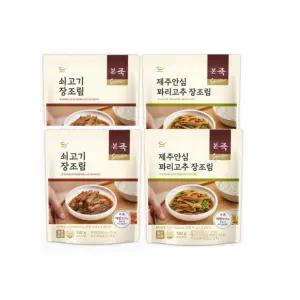 본죽 장조림 쇠고기 X2팩+꽈리고추 X2팩 온가족 반찬 BNS