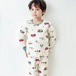 바풀 MK FW57-09 아동내복 보온 겨울 순면 누빔 실내복 유아 아동 주니어 잠옷