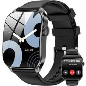 남성용 커브 스마트워치, 120개 이상의 스포츠 모드를 갖춘 1.91인치 블루투스 통화가 가능한 트래커, , iOS 안드로이드 폰용 방수 활동 트래커 스마트워치