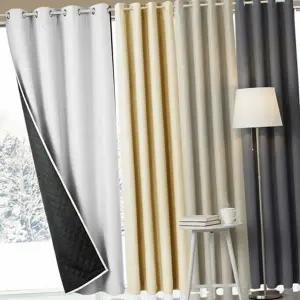 겨울 방한 커튼 다이아 따뜻한 거실 두꺼운 암막 커튼 안방 단열 압착 고온