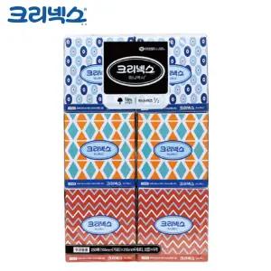 (튼튼)크리넥스 미용티슈 미니맥시 (250매) 6각각 갑티슈 화장지