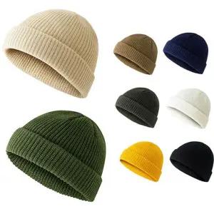 남성 숏비니 골지 커플 남녀공용 니트 숏비니 와치캡 겨울