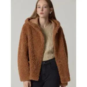 [하프클럽/르오트]호주산 양모100프로 퓨어 컬리 후드 코트