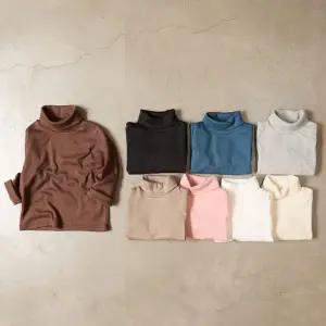 남아 여아 아동 유아 주니어 겨울 레이어드 티셔츠 모달 기본 목폴라 티