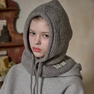 리브 버튼 바라클라바 그레이