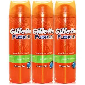 질레트 퓨전 하이드라 센서티브 스킨 쉐이빙젤 200ml(195g) 3개