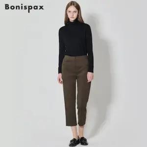 보니스팍스 기모 포켓스티치 세미배기 슬랙스